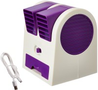 View BUY SURETY Portable Small Air Conditioner Water Cooler, Mini Fan and Dual Bladeless for Use in Car/Home Personal Air Cooler(Purple, 0.1 Litres) Price Online(BUY SURETY)