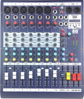 MX Live Audio Mixer 8 Channel Professional Mixer with USB & Bluetooth- AIR8USB Analog Sound Mixer