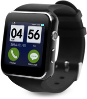 Dev X6-87L Bluetooth Smart watch Smartwatch(Black Strap, M)