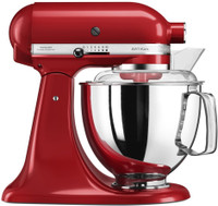 KITCHEN AID 5KSM150PSDER CLASSIC TILT HEAD ARTISAN EMPIRE RED (D)(Tilt Head-Stand Mixer) 240 Juicer Mixer Grinder (1 Jar, Empire Red)