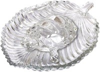 SK Craft Crystal Glass Vastu & Feng Shui Turtle, Tortoise with Leaf Plate for Good Luck & Wealth Creation (Best Gift in All Happy Times) Decorative Showpiece  -  20 cm(Crystal, Multicolor)
