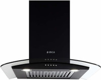 Elica GLACE SF ETB LTW 60 NERO PB LED Wall Mounted Chimney(Black 1000 CMH)