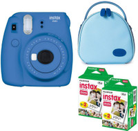 FUJIFILM mini 9 9 Cobalt Blue with blue shell bag and 40 Shots Instant Camera Instant Camera(Blue)