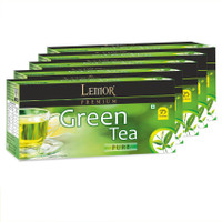Lemor Premium (5 pack of 25 Tea Bag) Green Tea Bags Box(80 g)