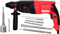 Digital Craft Electric 26mm Hammer Concrete Drill Electric Demolition Jack Hammer Rotary Jackhammer With 50MM Concrete Hole Saw Power & Hand Tool Kit(7 Tools)