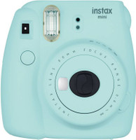 FUJIFILM mini 9 Ice Blue with 2 monochrome film ( 20 Shots ) Instant Camera(Blue)