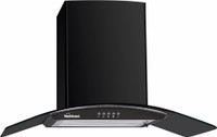 SUNFLAME CHIMNEY BELLA 60 CM WITH 2 BURNER DIAMOND Wall Mounted Chimney(BLACK 1100 CMH)