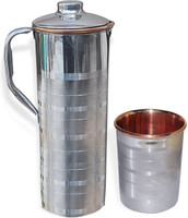 Asia Craft JUG003-TUMBLER001-1 Jug Glass Set(Stainless Steel, Copper) RS.799.00