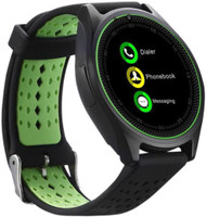 Dev V9-63U Bluetooth Smart watch Smartwatch(Black Strap, M)