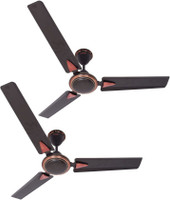 Longway NEXA SUPER 1200 mm 3 Blade Ceiling Fan(SMOKED BROWN, Pack of 2)