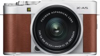 FUJIFILM X Series X-A5 Mirrorless Camera Body with 15 - 45 mm Lens F3.5 - 5.6 OIS PZ(Silver, Brown)