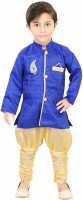 Style Junction Boys Festive & Party Sherwani and Churidar Set(Blue Pack of 1)
