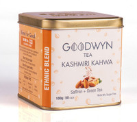 Goodwyn Kashmiri Kahwa Green Tea, A Supreme Blend of Green Tea and Indian Spices, 100 Grams, Makes 50 Cups Assorted Green Tea Box(100 g)
