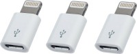 OLECTRA Micro usb to 8 pin lightning charging adapter USB Adapter(White)