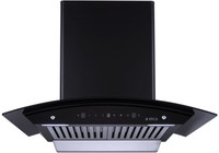 Elica WD HAC SLIM TOUCH BF 60 MS NERO Auto Clean Wall Mounted Chimney(Glossy Black 1100 CMH)