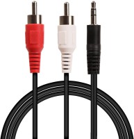 Fedus 3.5 mm Jack Male to 2 RCA Male Cable AV Audio Video Cable TV 1.5 m RCA Audio Video Cable(Compatible with TV, 3m)