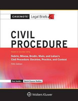 Casenote Legal Briefs for Civil Procedure Keyed to Subrin, Minow, Brodin, Main, and Lahav(English, Electronic book text, Casenote Legal Briefs)