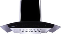 Seavy Zeroun Plus Titanium Black 90cm  with Motion Sensor Technology Auto Clean Wall Mounted Chimney(Black/ Glossy Finish 1200 CMH)