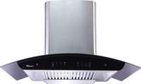 Seavy Zeroun Plus Stainless Steel 90cm  with Motion Sensor Technology Auto Clean Wall Mounted Chimney(Silver 1200 CMH)