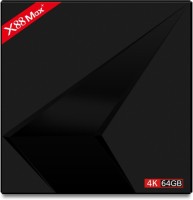 Profitech Communication X88 MAX+ Android 9 RK3328 Chipset 4GB RAM 64GB ROM Bluetooth Media Streaming Device(Black)