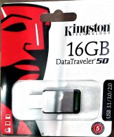 Kingston DT50 DataTraveler 50 16 GB Pen Drive(Silver, Green)