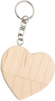 PANKREETI Wooden Heart 16 GB Pen Drive(White)