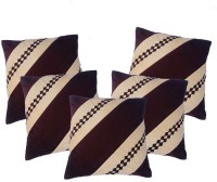 MS Enterprises Geometric Cushions Cover(Pack of 5, 40 cm*40 cm, Brown, Beige)