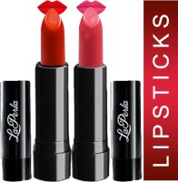 La Perla 2-Beautiful Color Lipstick(Red & Pink, 4.5 g)
