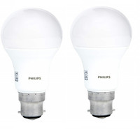 PHILIPS 12 W Round B22 LED Bulb(White, Pack of 2)