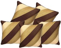 MS Enterprises Geometric Cushions Cover(Pack of 5, 40 cm*40 cm, Brown, Beige)