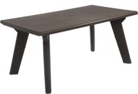 Supreme Bison Six Seater Dining Table ,Wenge Plastic Outdoor Table(Finish Color - Wenge, DIY(Do-It-Yourself))