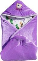 Miss & Chief by Flipkart Cartoon Crib Hooded Baby Blanket(Polyester, Purple)
