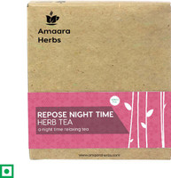 Amaara Herbs Repose Night Time Tea, 20 Tea Bags Chamomile Herbal Tea Bags Box(20 Bags)