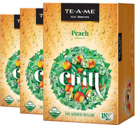 TE-A-ME Pack of 3 (3 X 18 = 54 Tea Bags.) Peach Iced Tea Box(54 Bags)