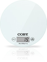 Coby Gourmet Round Kitchen Scale with Tare Function Weighing Scale(White)