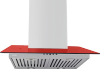 Glen Designer Chimney 6077 RED 1000 Baffle Filter 60cm Wall Mounted Chimney(RED 1000 CMH)