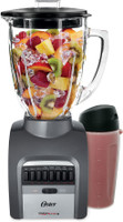 Oster Smash Blend 300 Blender with Smoothie Cup 14 Speed (BLSTTG-PGP-BG3) 2UNGEFS6K9IU 500 Juicer Mixer Grinder (1 Jar, Gray)