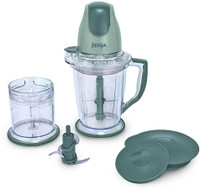 Ninja Master Prep Pro Silver (QB900B) 500 W Food Processor(Clear; Silver)