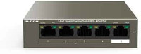 IP-COM G1105P-4-63W 5-Port Gigabit Desktop Switch with 4-Port PoE Network Switch(Brown)