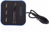 SWAPKART All in One USB Hub Combo 3 USB ports and all in one card reader, USB 2.0, for Pen drives / Cameras / Mobiles / PC / Laptop / Notebook / Tablet, Docking station, MS/MS pro Duo/SD/MMC/M2/Micro SD support USB Adapter(Black, Blue, Green)