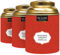 TE-A-ME Creamy Pack of 3 Vanilla Rooibos Tea Tin(150 g)