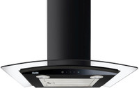 Glen 6071 EXTS Black 60cm, Airflow 1000 m3/h Wall Mounted Chimney(Black 1000 CMH)