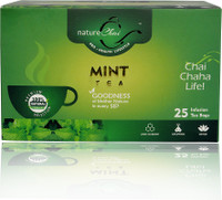 Nature Chai Mint Tea (50 gm Each/ Pack of 3 Box - Contain 25 Dip pouches each) Mint Green Tea Bags Box(150 g)