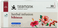 Teamonk Global Hibiscus Herbal Infusion Tea , 30 Tea Bag Hibiscus Herbal Infusion Bags Box(30 Bags)