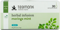 Teamonk Global Moringa Mint Herbal Infusion Tea, 30 Tea Bag Mint Herbal Infusion Bags Box(30 Bags)