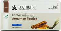 Teamonk Global Cinnamon Licorice Herbal Infusion Tea , 30 Tea Bag Cinnamon, Liquorice Herbal Infusion Bags Box(30 Bags)