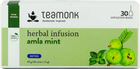 Teamonk Global Amla Mint Herbal Infusion Tea, 30 Tea Bag Amla, Mint Herbal Infusion Bags Box(30 Bags)
