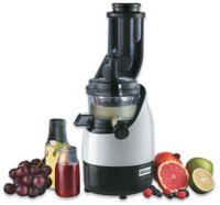 USHA Full Mouth Cold Press CPJ 382F 200 W Juicer (2 Jars, White, Black)