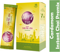 HAPPY CUPS Cardamom Instant Chai Premix 140 gm (14gm x 10 Sachets) Cardamom Tea Box(140 g)