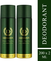 DENVER Hamilton Deodorant Deodorant Spray  -  For Men(400 ml, Pack of 2)